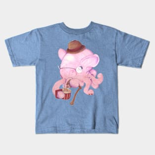 Quincey, Gentleman Octopus Kids T-Shirt